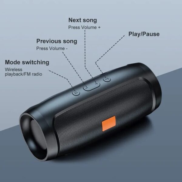 Bluetooth Speaker Dual Speaker Stereo Outdoor Tfusb Playback Fm Voice Broadcasting Portable Subwoofer 50 Wireless Speaker - Image 5