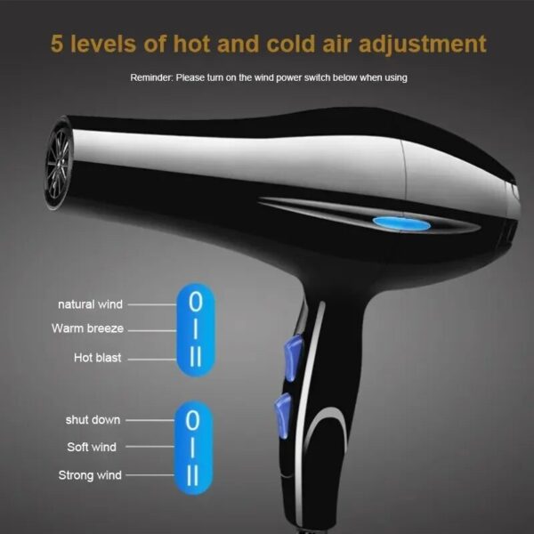 Negative Ion Hair Dryer Constant Temperature Hair Care without Hurting Hair Light and Portable Essential for Home and Travel - Image 2
