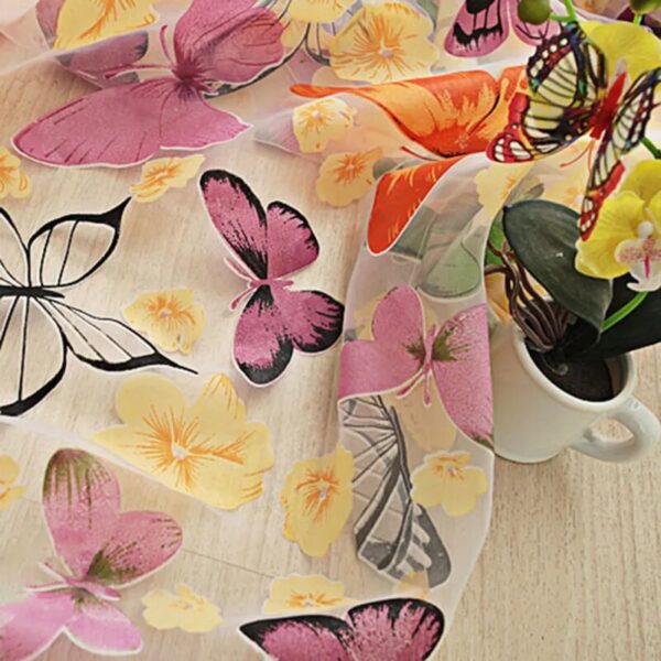1PC Tulle Curtain For Bedroom Kitchen Kids Room Decoration Louver Window Treatments Romantic Butterfly Pattern Sheer Drape - Image 4