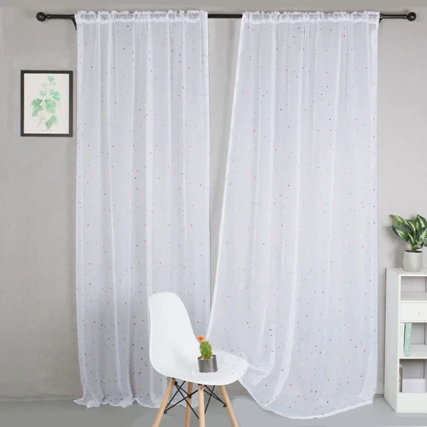 1/2PCS Fashion Wicker Offset Printed Curtains for Living Room Kitchen Curtains Living Cool Muslin Window of Curtain for Room - Image 3