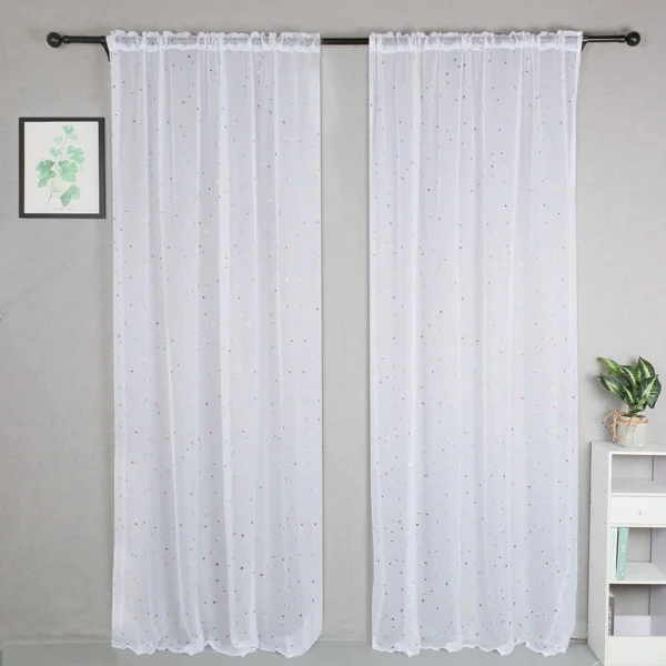 1/2PCS Fashion Wicker Offset Printed Curtains for Living Room Kitchen Curtains Living Cool Muslin Window of Curtain for Room - Image 4