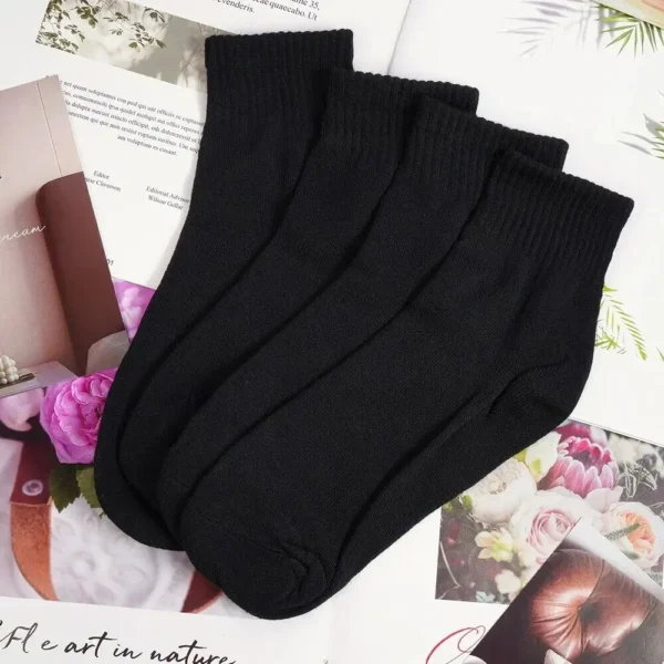 10 Pairs of MEN'S Mid-calf Socks Cotton Socks for All Seasons, Solid Colour and Versatile - Image 6