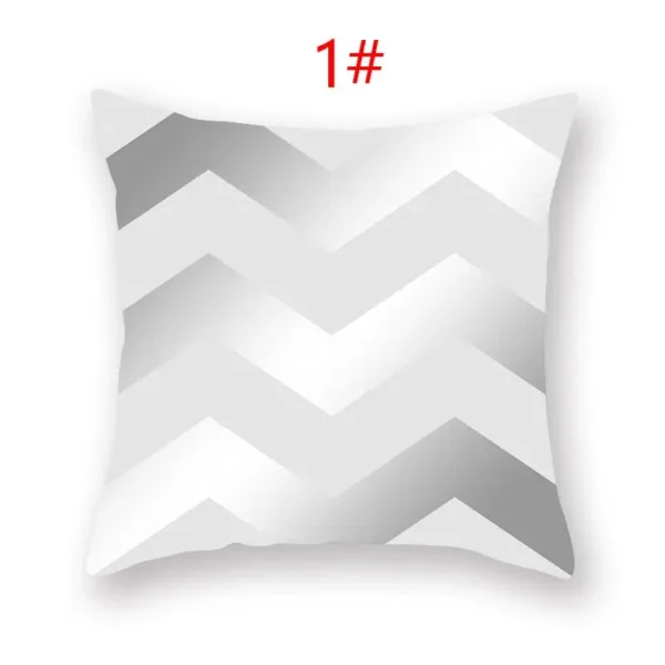 18 Inch Throw Pillow Home Decor Geometric Elements Lumbar Pillow Case Gray Cushion Cover Sofa - Image 2