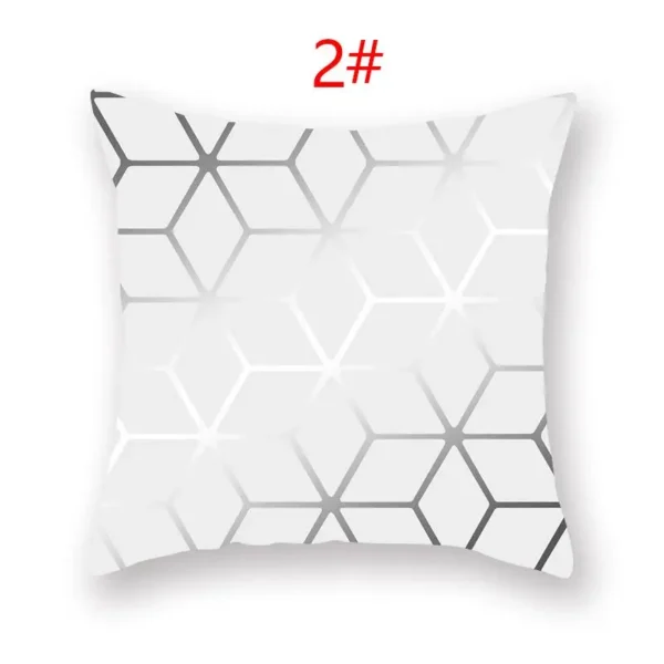 18 Inch Throw Pillow Home Decor Geometric Elements Lumbar Pillow Case Gray Cushion Cover Sofa - Image 3