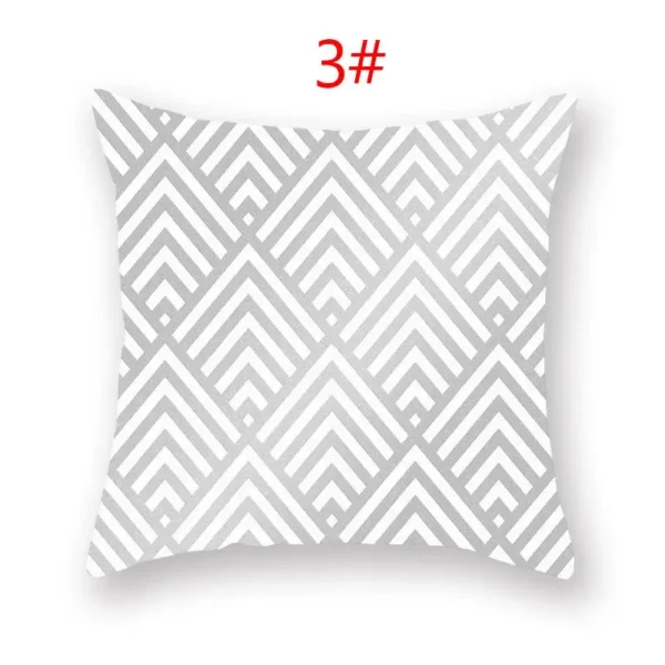 18 Inch Throw Pillow Home Decor Geometric Elements Lumbar Pillow Case Gray Cushion Cover Sofa - Image 4