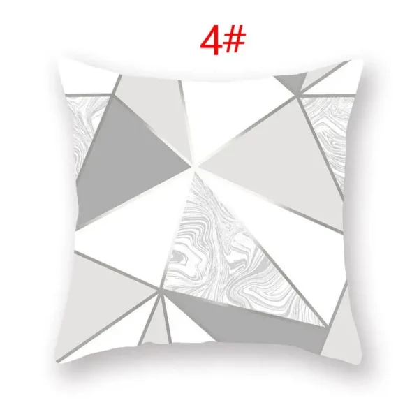 18 Inch Throw Pillow Home Decor Geometric Elements Lumbar Pillow Case Gray Cushion Cover Sofa - Image 5