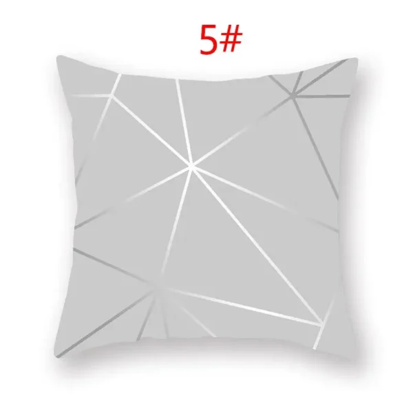 18 Inch Throw Pillow Home Decor Geometric Elements Lumbar Pillow Case Gray Cushion Cover Sofa - Image 6