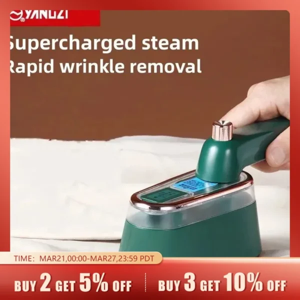 1pc Electric Iron, Portable 3-in-1 Mini Steam Lron For Travel - Handheld.Foldable, And Rotating With Steam For Wrinkle Removal A
