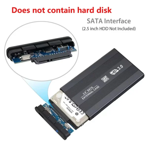 2.5-inch USB3.0 external removable hard disk box SATA serial port notebook HDDS aluminum alloy solid-state disk box - Image 2