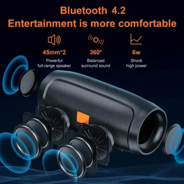 Bluetooth Speaker Dual Speaker Stereo Outdoor Tfusb Playback Fm Voice Broadcasting Portable Subwoofer 50 Wireless Speaker - Image 3