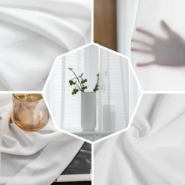 Easter Spring Flower Easter Egg Rabbit Sheer Curtains for Living Room Modern Home Decor Tulle Curtain Bedroom Voile Drapes - Image 6