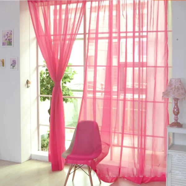 European Style Solid Tulle Curtains for Living Room Bedroom Modern Transparent Curtain Multicolor Sheer Drape Home Decoration - Image 3