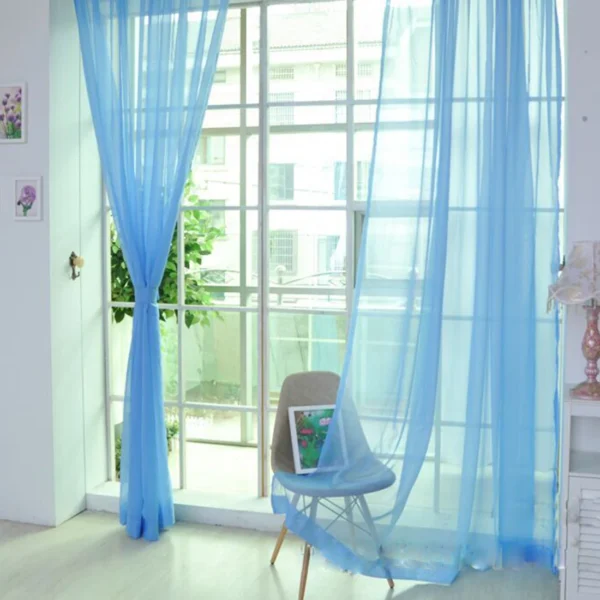 European Style Solid Tulle Curtains for Living Room Bedroom Modern Transparent Curtain Multicolor Sheer Drape Home Decoration - Image 4