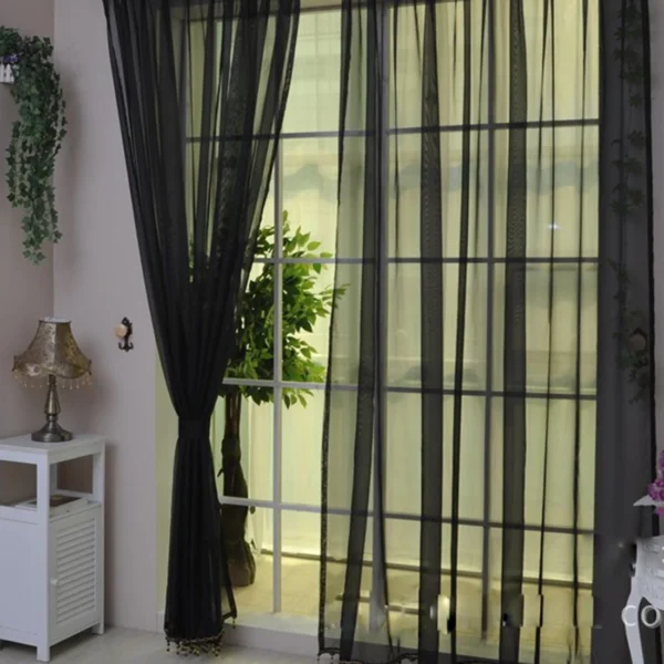 European Style Solid Tulle Curtains for Living Room Bedroom Modern Transparent Curtain Multicolor Sheer Drape Home Decoration - Image 5