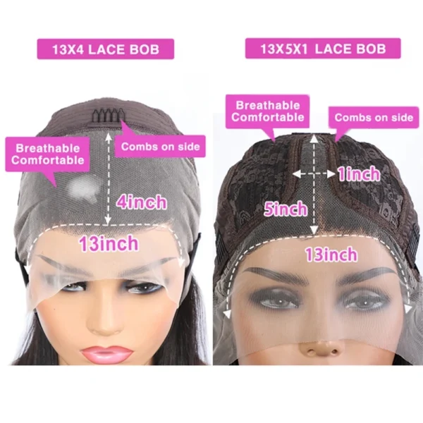 Glueless Highlight Wig Human Hair Straight 13x4 Lace Front Human Hair Wigs Ombre Honey Blonde middle part Lace Frontal Wigs - Image 6