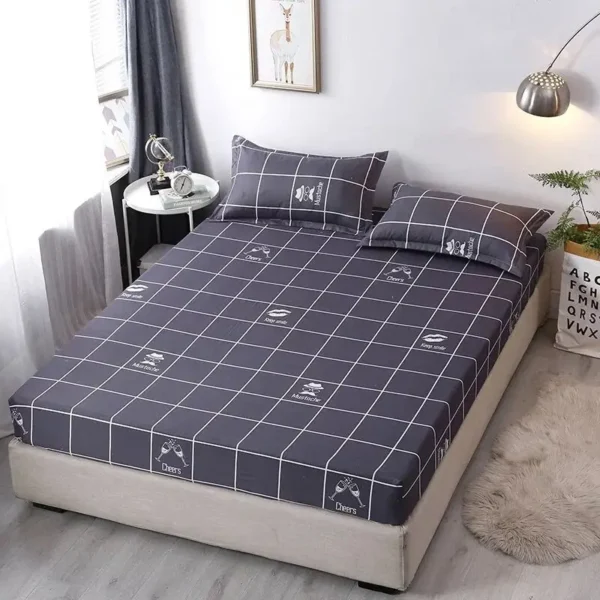 (New Product update)1pc 100%Polyester Solid Fitted Sheet Mattress Cover Four Corners With Elastic Band Bed Sheet(no pillowcases) - Image 2