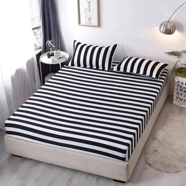 (New Product update)1pc 100%Polyester Solid Fitted Sheet Mattress Cover Four Corners With Elastic Band Bed Sheet(no pillowcases) - Image 3