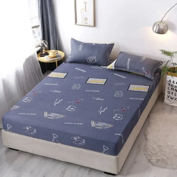 (New Product update)1pc 100%Polyester Solid Fitted Sheet Mattress Cover Four Corners With Elastic Band Bed Sheet(no pillowcases) - Image 4