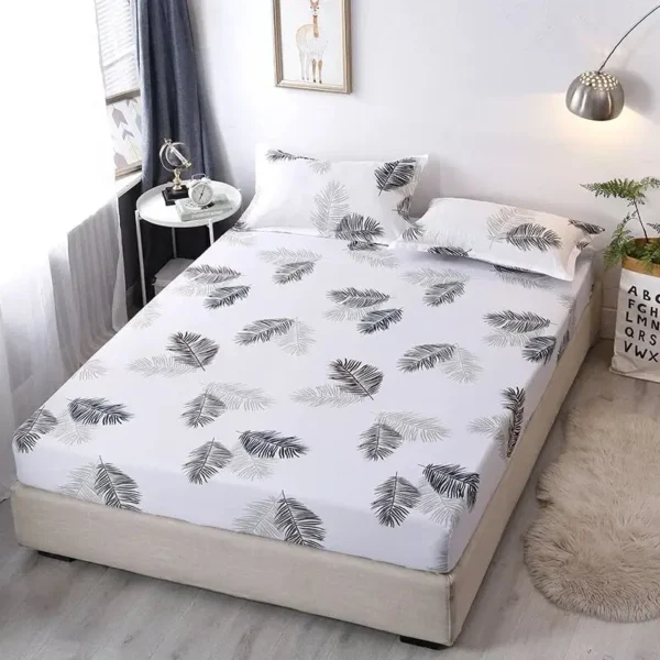 (New Product update)1pc 100%Polyester Solid Fitted Sheet Mattress Cover Four Corners With Elastic Band Bed Sheet(no pillowcases) - Image 6