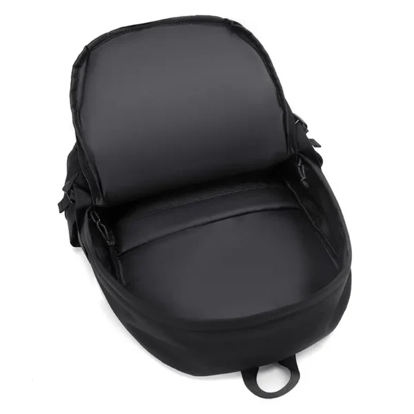 One 15 Inch Polyester Waterproof Solid Color Simple Men's Backpack Fashion Couple Student Computer Backpack - Image 6