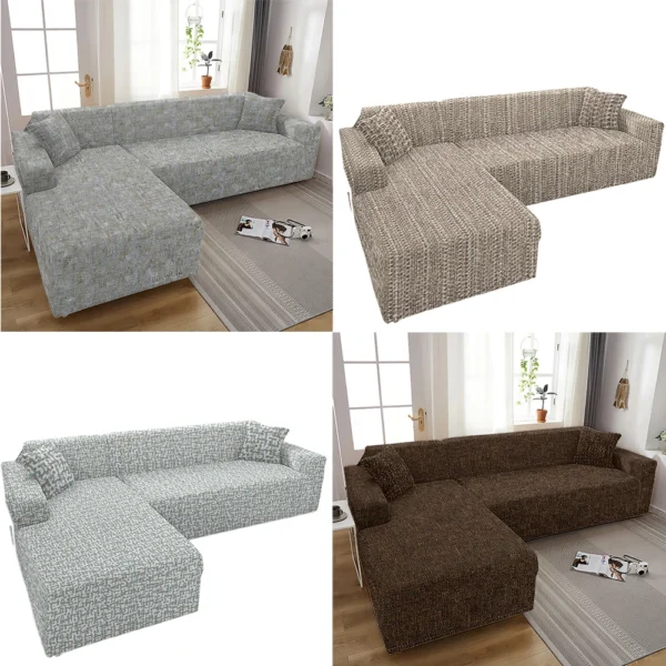 Plain Texture Casual Simplicity Sofacover L Shape 1/2/3/4-Seater Small Sofa Sofa Liner Kids Sofa Armchair Straight Sofascover