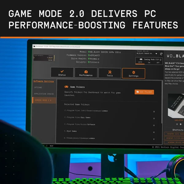 WD BLACK SN850X 1TB 2TB NVMe Internal Gaming SSD Solid State Drive with Heatsink Works with Playstation 5 Gen4 PCIe M.2 2280 - Image 4