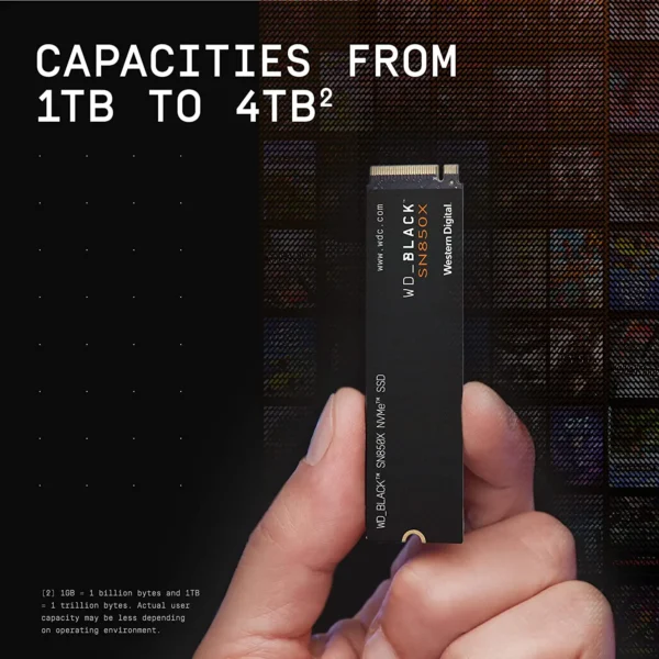 WD BLACK SN850X 1TB 2TB NVMe Internal Gaming SSD Solid State Drive with Heatsink Works with Playstation 5 Gen4 PCIe M.2 2280 - Image 5
