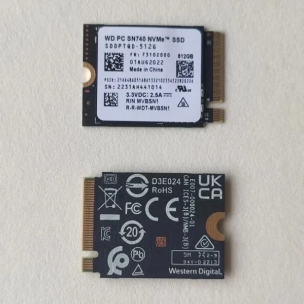 Western Digital WD SN740 2TB 1TB 512GB M.2 SSD 2230 NVMe PCIe Gen 4x4 SSD for Microsoft Surface ProX Surface Laptop 3 Steam Deck - Image 6