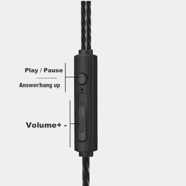Wired Headphones 3.5mm Sport Earbuds with Bass Phone Earphones Stereo Headset with Mic volume control Music Earphones - Image 4
