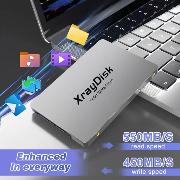 Xraydisk Metal Case Sata3 Ssd 128GB 256GB 512GB 1TBHdd 2.5 Hard Disk Disc 2.5 "Internal Solid State Drive - Image 3