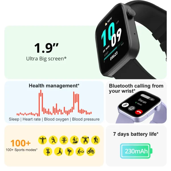 COLMI P71 Voice Calling Smartwatch Men Health Monitoring IP68 Waterproof Smart Notifications Voice Assistant Smart Watch Women - Image 2