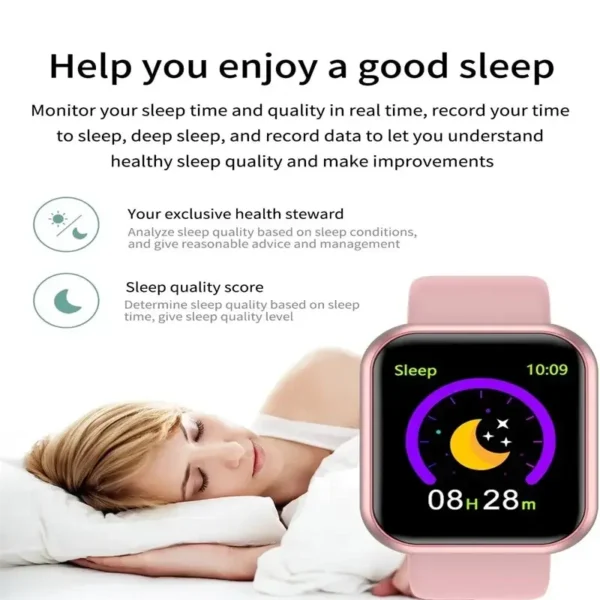 Y68 Kids Watches Boys D20 Heart Rate Smart Bracelet Blood Pressure Sports Bluetooth Watch Color Screen Electronic Clock relojes - Image 3