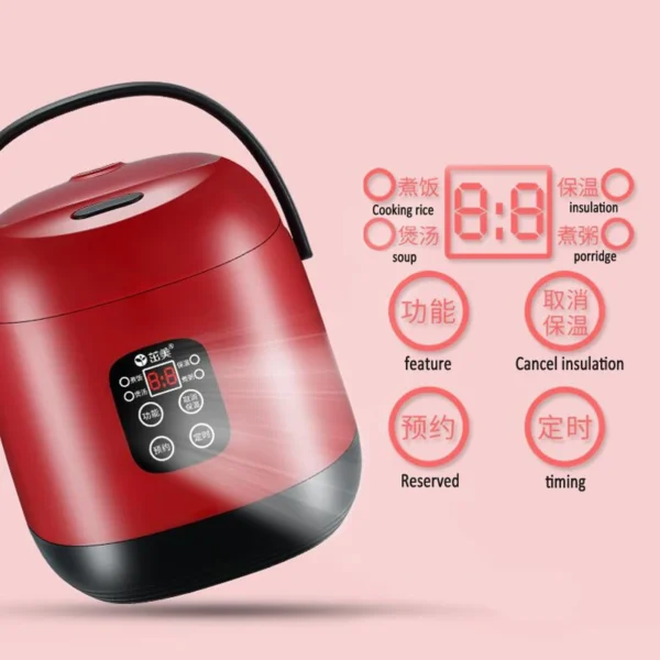 Intelligent Rice Cooker Electric Skillet Electric Lunch Box Mini Household Dorm Room Reservation Timing Smart Cooking - Image 2