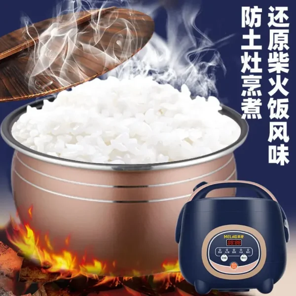 Mini Electric Rice Cooker Household Multicooker Steamer Single/Double Layer Rice Cooker Auto Rice Cooker Appliances for Kitchen - Image 5