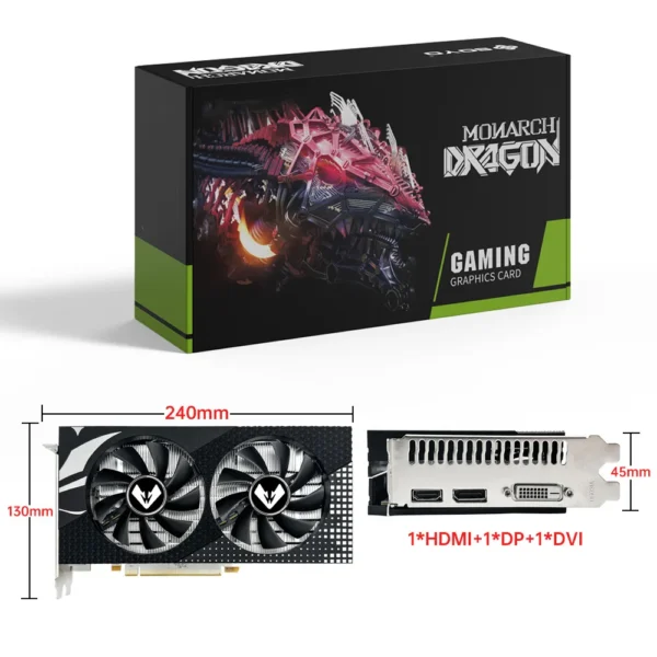MOUGOL new AMD RX580 8GB 2048SP graphics card 8PIN GDDR5 256BIT HDMI-compatible DP display interface video card In Brazil - Image 6