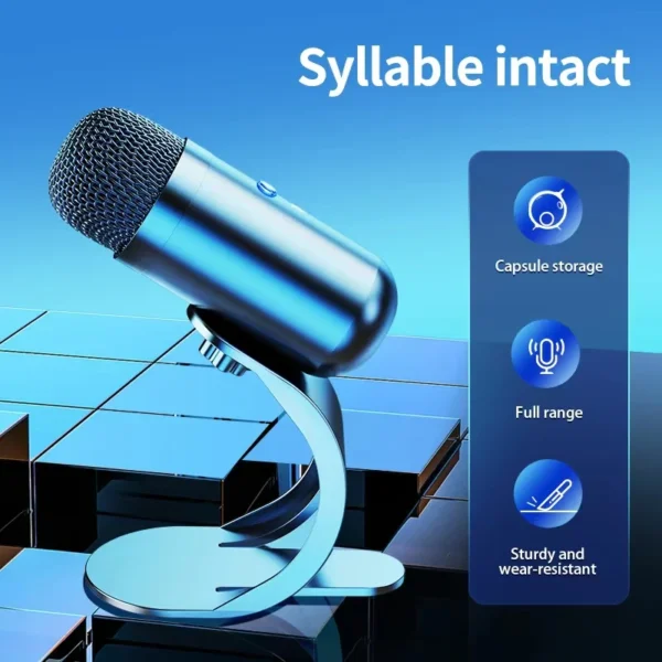 Professional Wired Condenser conference Microphone gooseneck desktop High voice quality Mic Computer Gaming USB Microphone - Image 4