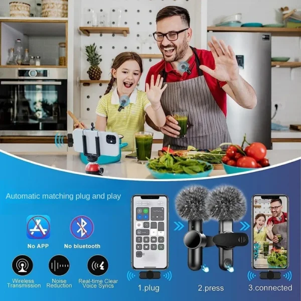 Type-C Mic K3 Mini Lavalier Microphone Professional Portable Mini Lapel Mic Noise Reduction Wireless Wireless K3 Microphone - Image 6