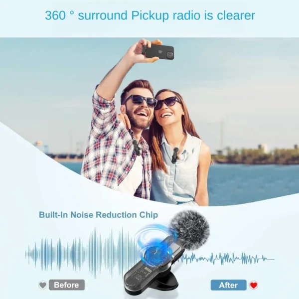 Type-C Mic K3 Mini Lavalier Microphone Professional Portable Mini Lapel Mic Noise Reduction Wireless Wireless K3 Microphone - Image 5